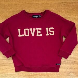 Rock Your Baby Red 'Love Is' Sweatshirt